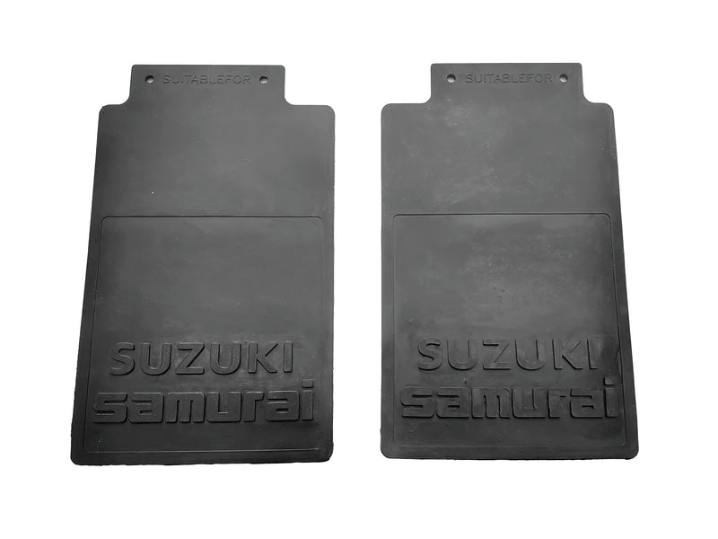 SUZUKI SAMURAI SJ410 SJ413 HINTERER SCHMUTZFÄNGERSATZ 2 TEILE ORIGINALDESIGN